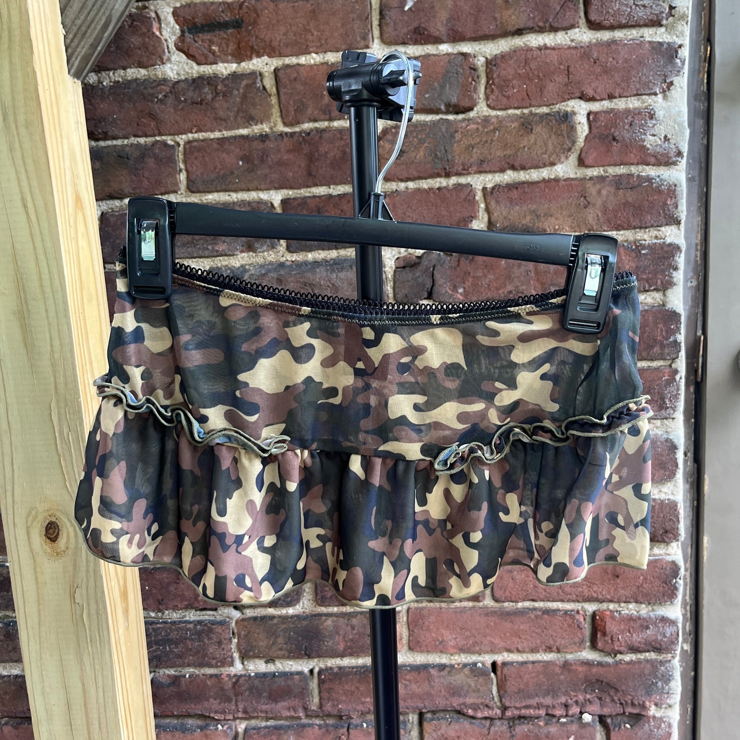 camo mini skirt