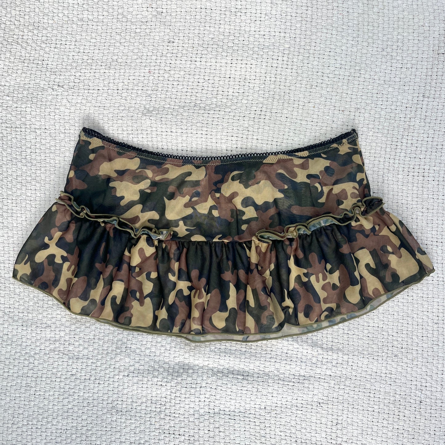 camo mini skirt